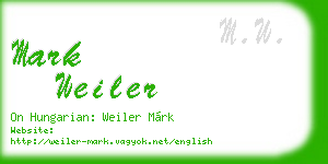 mark weiler business card